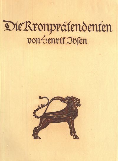Die Kronprätendenten. Bibliophilien-Ausgabe der Königl. Akademie für graphische Künste und Buchgewerbe zu Leipzig. (photo 2)