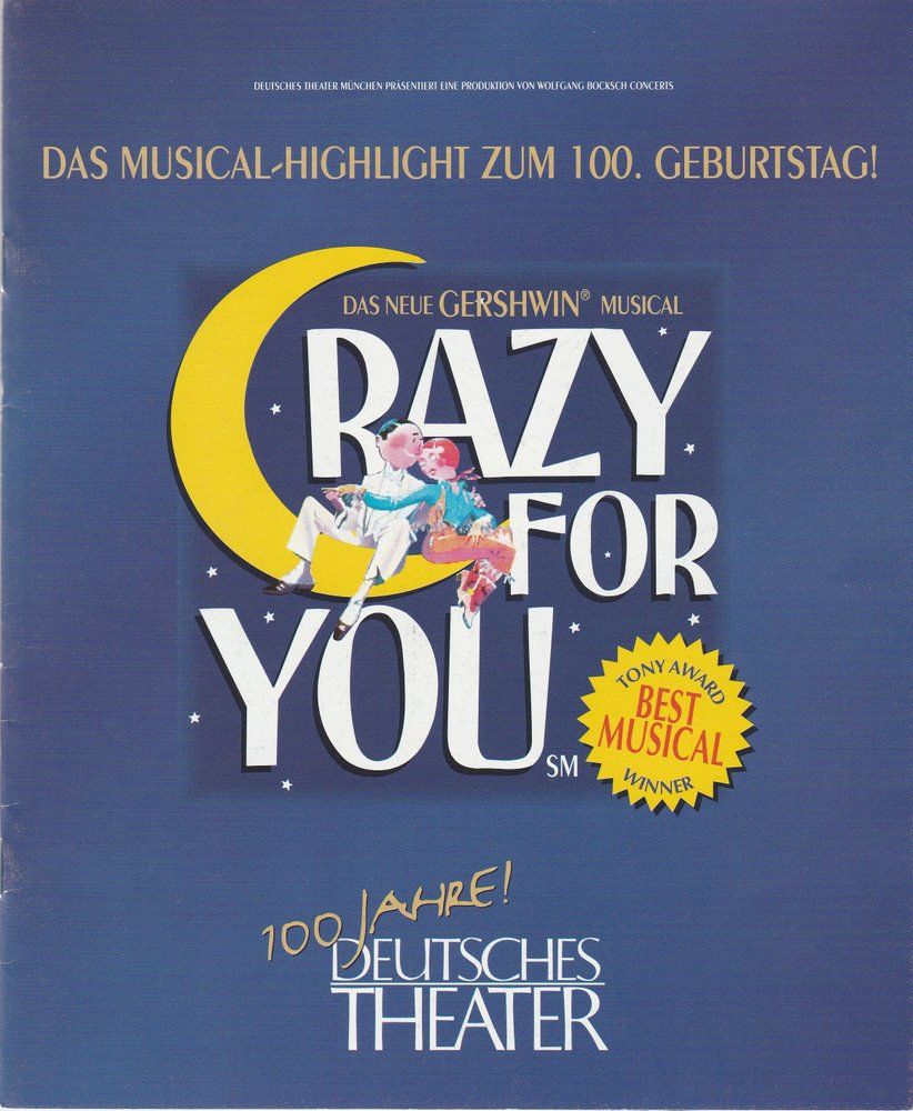 Programmheft Patrick Boyd Mia Malm In Crazy For You The New Gershwin Musical Comedy By Birgit
