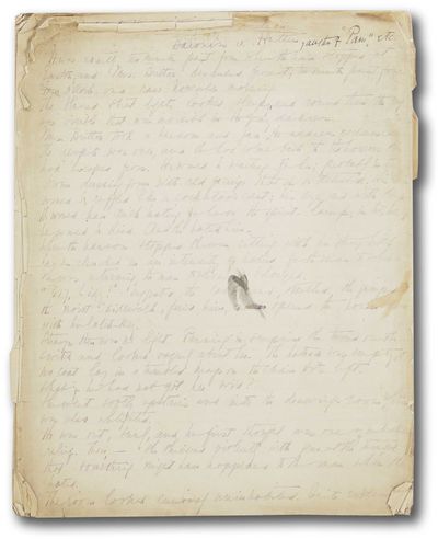 Autograph Manuscript of "The Tragic Comedian