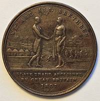 Medal Commemorating the United Kingdom’s 1807 Abolition of the Transatlantic Slave Trade