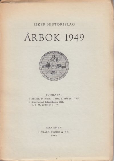 Eiker-minne. Eiker historielag årbok 1949.