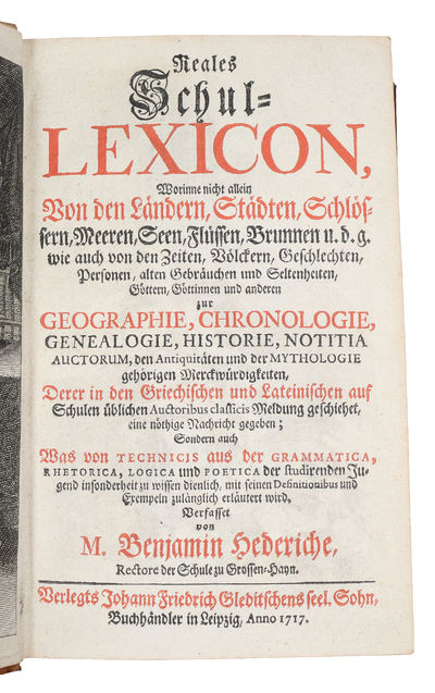 Reales Schul-Lexicon, Worinne nicht allein Von den Laendern, Staedten, Schloessern, Meeren, (...). (photo 4)