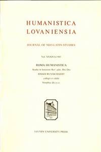 Humanistica Lovaniensia. Journal of Neo-Latin…