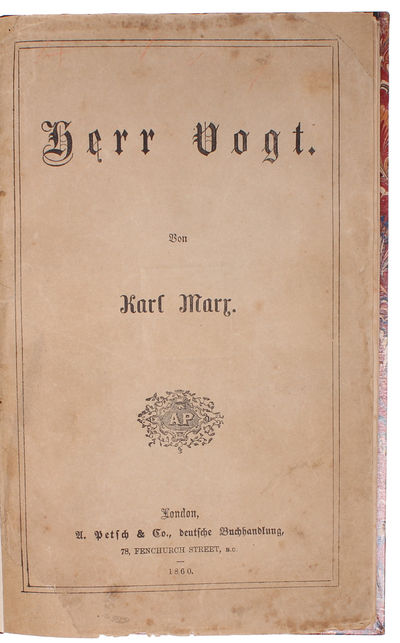 Herr Vogt.  - [MARX' STRUGGLE AGAINST DEFAMATION ]