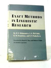 Exact Methods in Linguistic Research