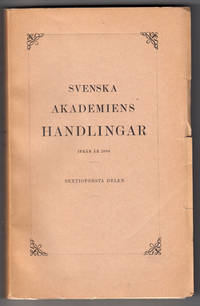 Svenska Akademiens Handlingar ifrån år 1886.…