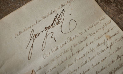 The Original Appointment of the Duke of Wellington to Negotiate at the Congress of Vienna, Which Established the European Balance of Power for a Century, Signed by Future King George IV