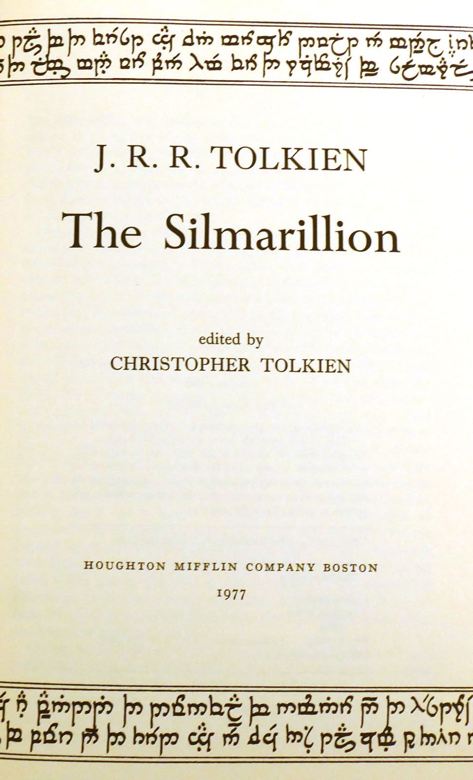BIBLIO | THE SILMARILLION by J. R. R. Tolkien | Hardcover | 1977 ...