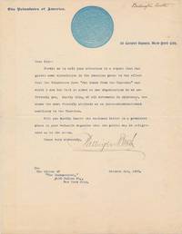 Typed Letter Signed de BOOTH, Ballington (1857-1940)