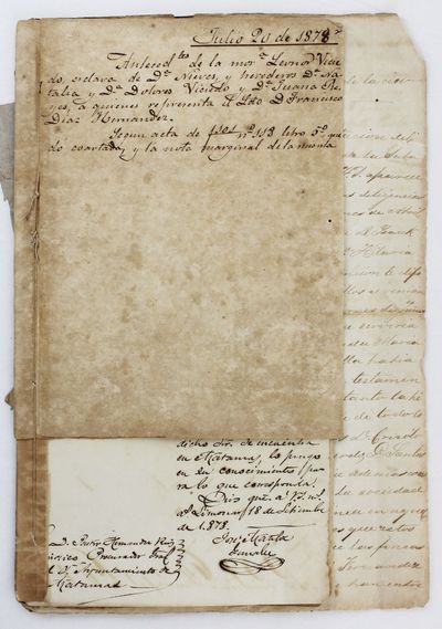 [Manuscript File of Legal Documents Concerning Cuban Manumission Cases in the Late 1870s]