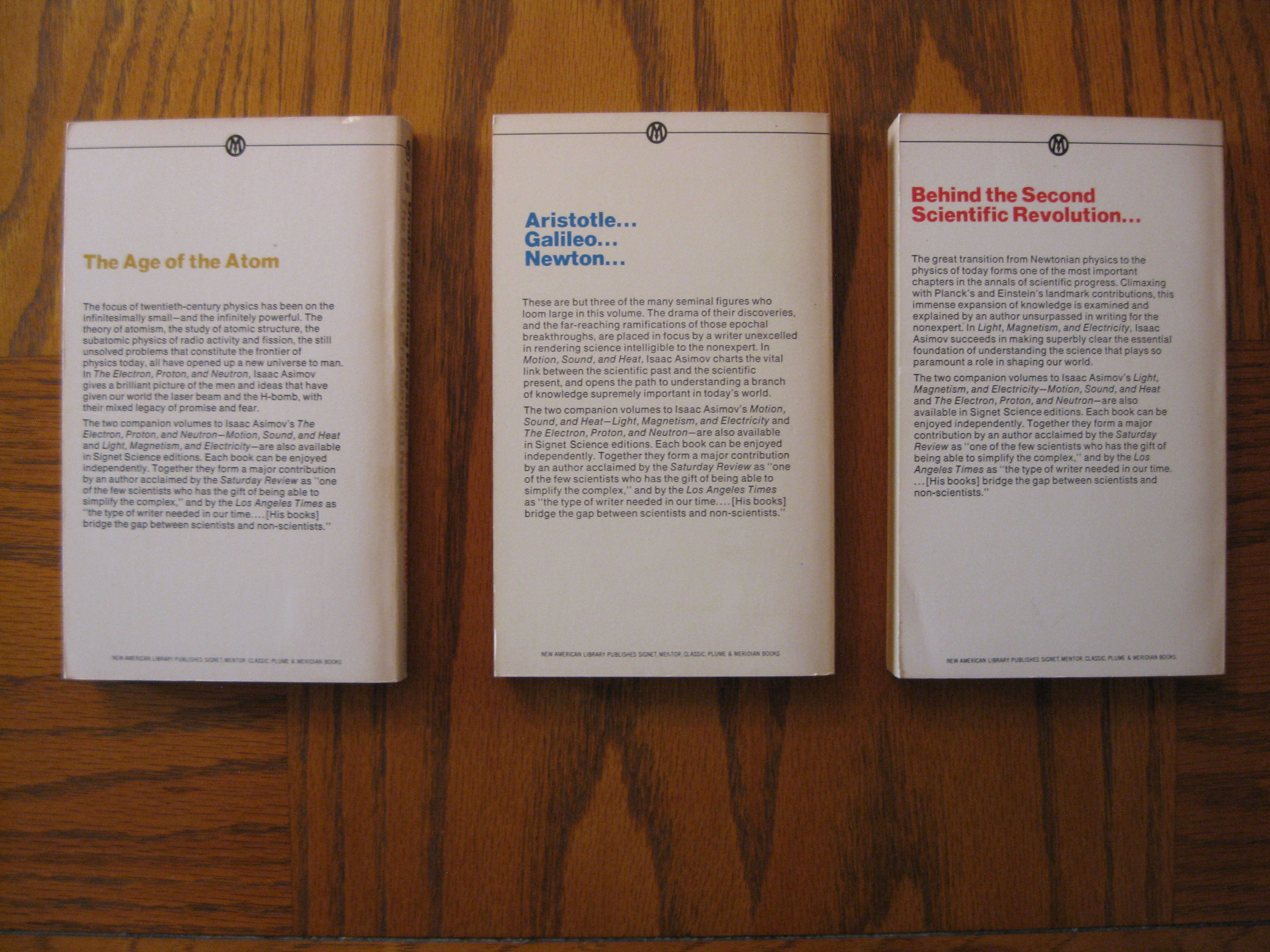Isaac Asimov Understanding Physics Set of Three (3