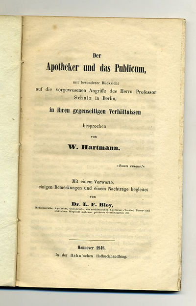 Der Apotheker und das Publicum, mit besonderer…