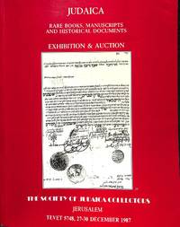 Sale 27-30 December 1987: Judaica Rare Books, Manuscripts and Historical Documents.