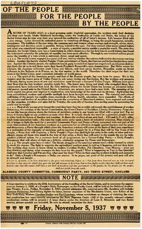 Broadside: Of the People, For the People, By the People