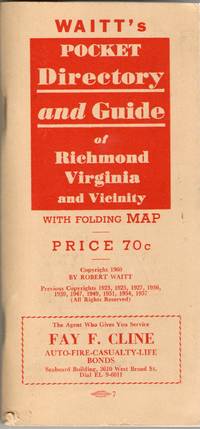 [RICHMOND] WAITT’S POCKET DIRECTORY AND GUIDE