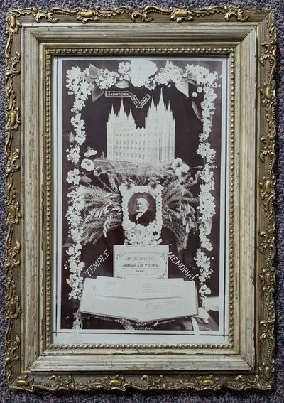 In Memory of Brigham Young, 1893. Large Format Albumen Photograph