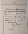 Handwritten and signed note from Lillian Gish, [together with] three photos, one of which is also inscribed and signed in ink by Gish