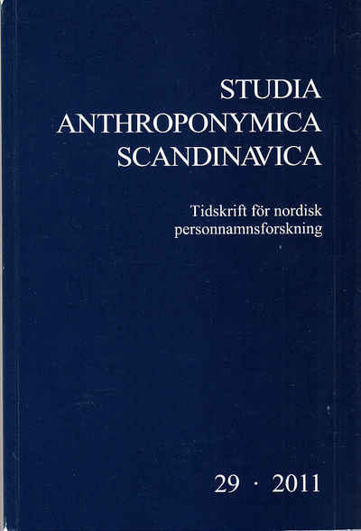Studia anthroponymica Scandinavica. Tidskrift för…