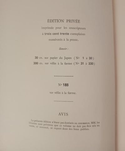 Gamiani ou Deux nuits d'excès. Réimpression conforme à l'édition autographiée originale.(Bruxelles, 1833) (photo 3)