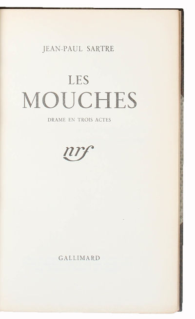 Les Mouches. Drame en trois actes. - [ONE OF 15 COPIES - PRESENTATION-COPY - CENSORED BY THE GERMAN MILITARY ADMINISTRATION] (photo 4)