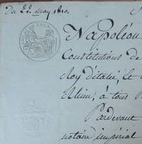 Napoleon Par La Grace De Dieu, Signed, government/official paper