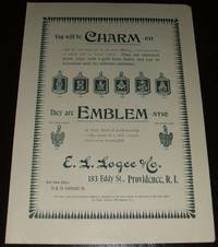 E. L. Logee Company Emblems &  Charms Original 1893 Illustrated Advertisement