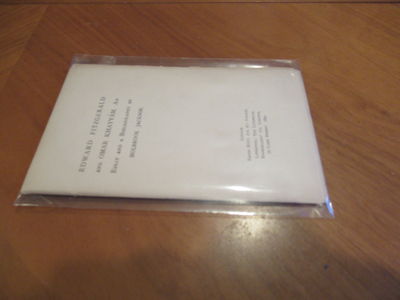 Edward Fitzgerald and Omar Khayyam. An Essay and a Bibliography By Holbrook
