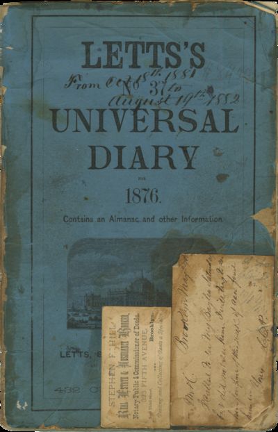 1870s–1880s Record Books of a Broker and Property Manager in Brooklyn, Including Entries about Intoxicated Assistants and “see[ing] about the Negroe’s”