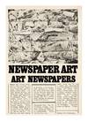 Illustrated A4 flyer for the exhibition Newspaper Art, Art Newspapers (30 November-23 December 1976)