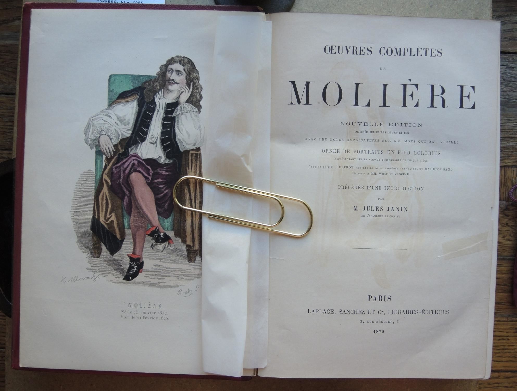 Moliere Oeuvres Completes 洋書フランスアンティーク OEUVRES COMPLETES de MOLIERE Nouvelle Edition imprimee sur celles
