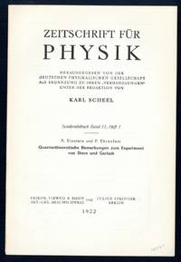 Quantentheoretische Bemerkungen zum Experiment von Stern und Gerlach