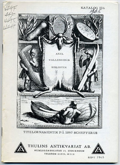 Thulins antikvariat. Katalog 116. Axel…