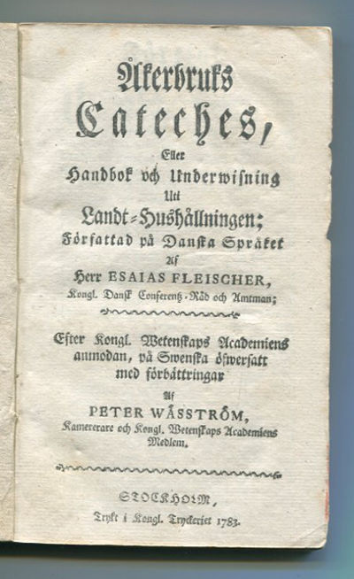 Åkerbruks cateches, eller handbok och…