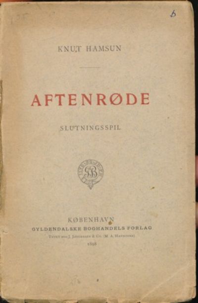 Aftenrøde. Slutningsspil