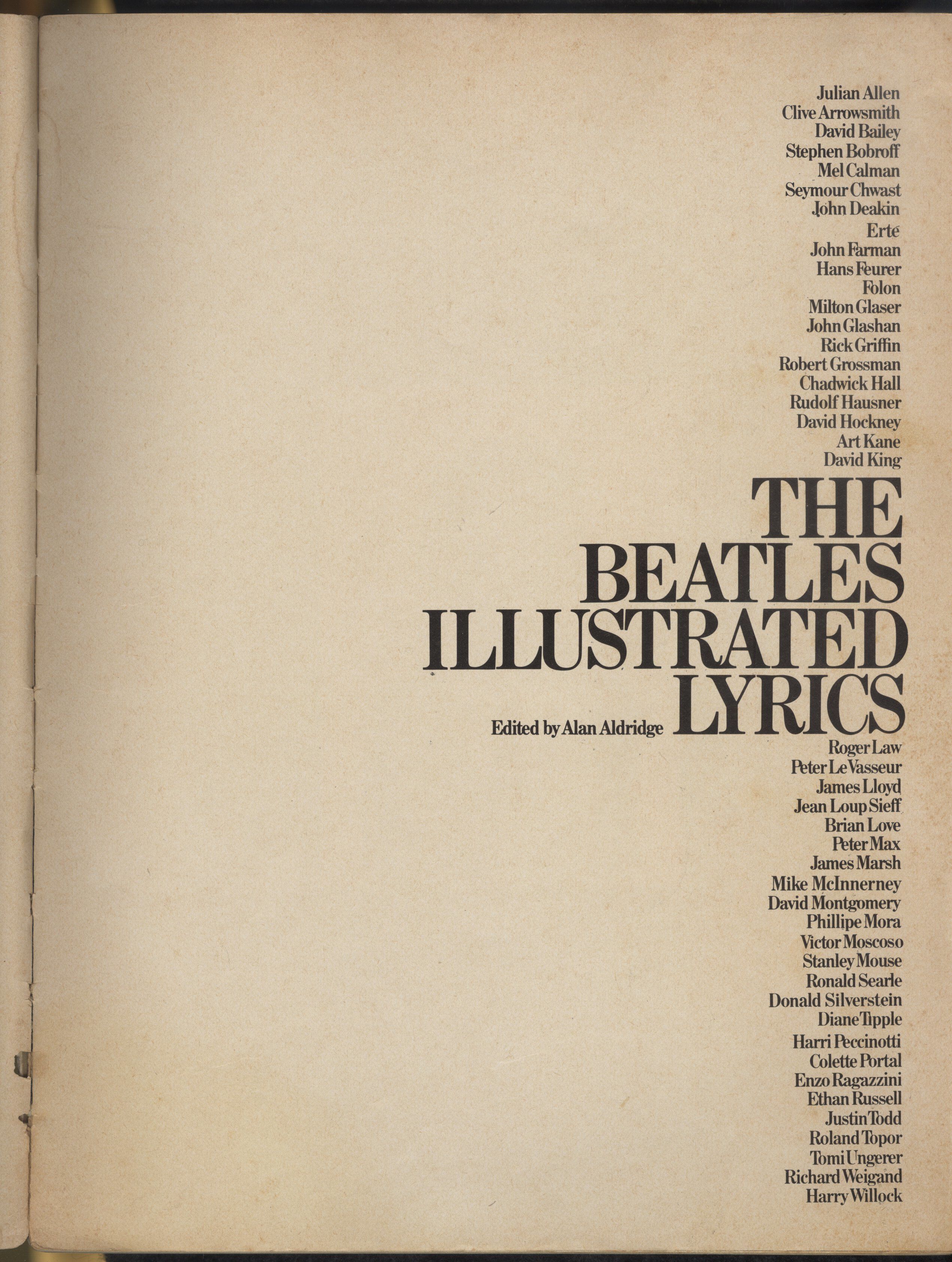 The Beatles Illustrated Lyrics (1969)(Tokyo edition) by Alan