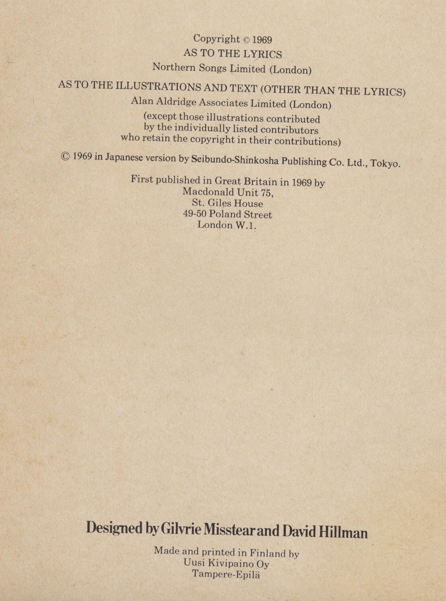 ザ・ビートルズ　The Beatles Illustrated lyric The Beatles: The Illustrated Lyrics: Welbeck: 9781787395411