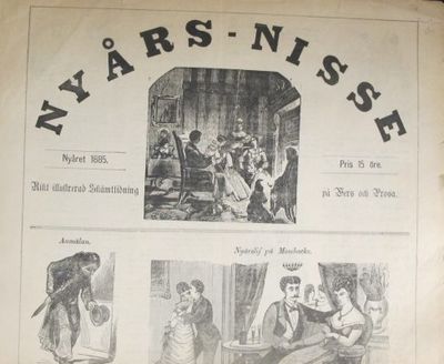 Nyårs-Nisse. Nyåret 1885. Rikt illustrerad…