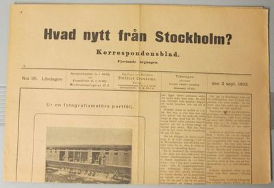 Hvad nytt från Stockholm? Korrespondesblad. N:o…