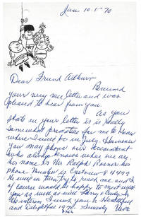 cover of Moe Howard of The Three Stooges Autograph Letter Signed dated 10 January 1970