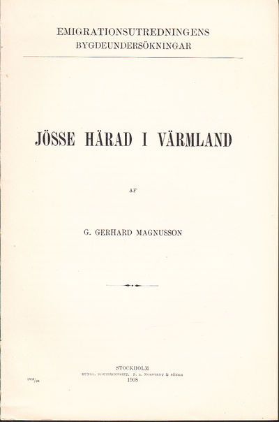 Emigrationsutredningen. Bilaga VIII.…