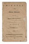 Minutes of the Warren Association held at the Baptist Meeting-house in Warren, September 10 and 11, 1805