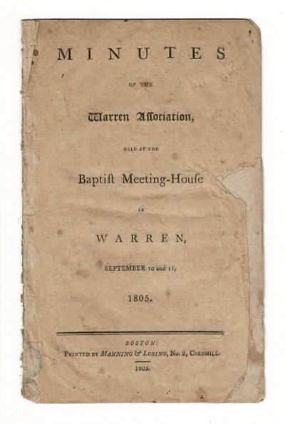 Minutes of the Warren Association held at the Bapt