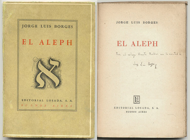 El ALEPH. Signed by Luis. [Vicente Barbieri] 1949