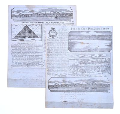Two 1850s illustrated letter sheets...