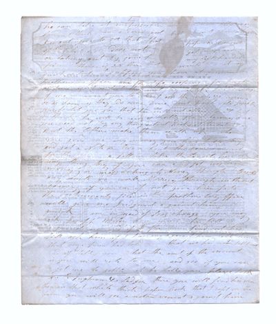 Two 1850s illustrated letter sheets...; (photo 2)