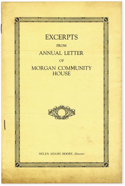 Excerpts from Annual Letter of Morgan Community House