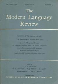 The Modern Language Review Vol. 65 No. 4 October 1970.