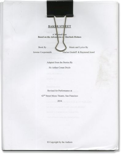 Baker Street (Original script for a 2016 staging of the 1965 Broadway musical)
