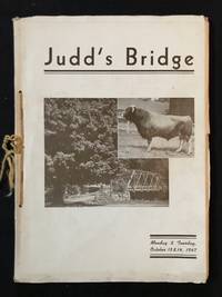 Judd&#039;s Bridge&quot; - Cattle Auction Catalog 1947 by Metcalf, Rowe B. (Owner) - 1947