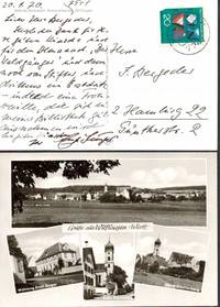 Eigenhändige Postkarte mit Unterschrift. Schwarz-Weiß-Ansichtskarte Wilflingen, dat. 20.1.70.